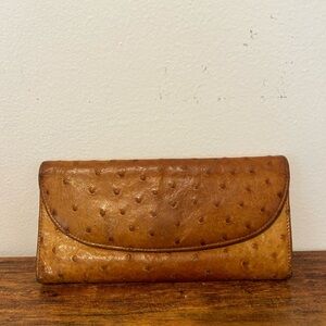 Beautiful Vintage Busby Genuine Ostrich Leather Women’s Wallet
